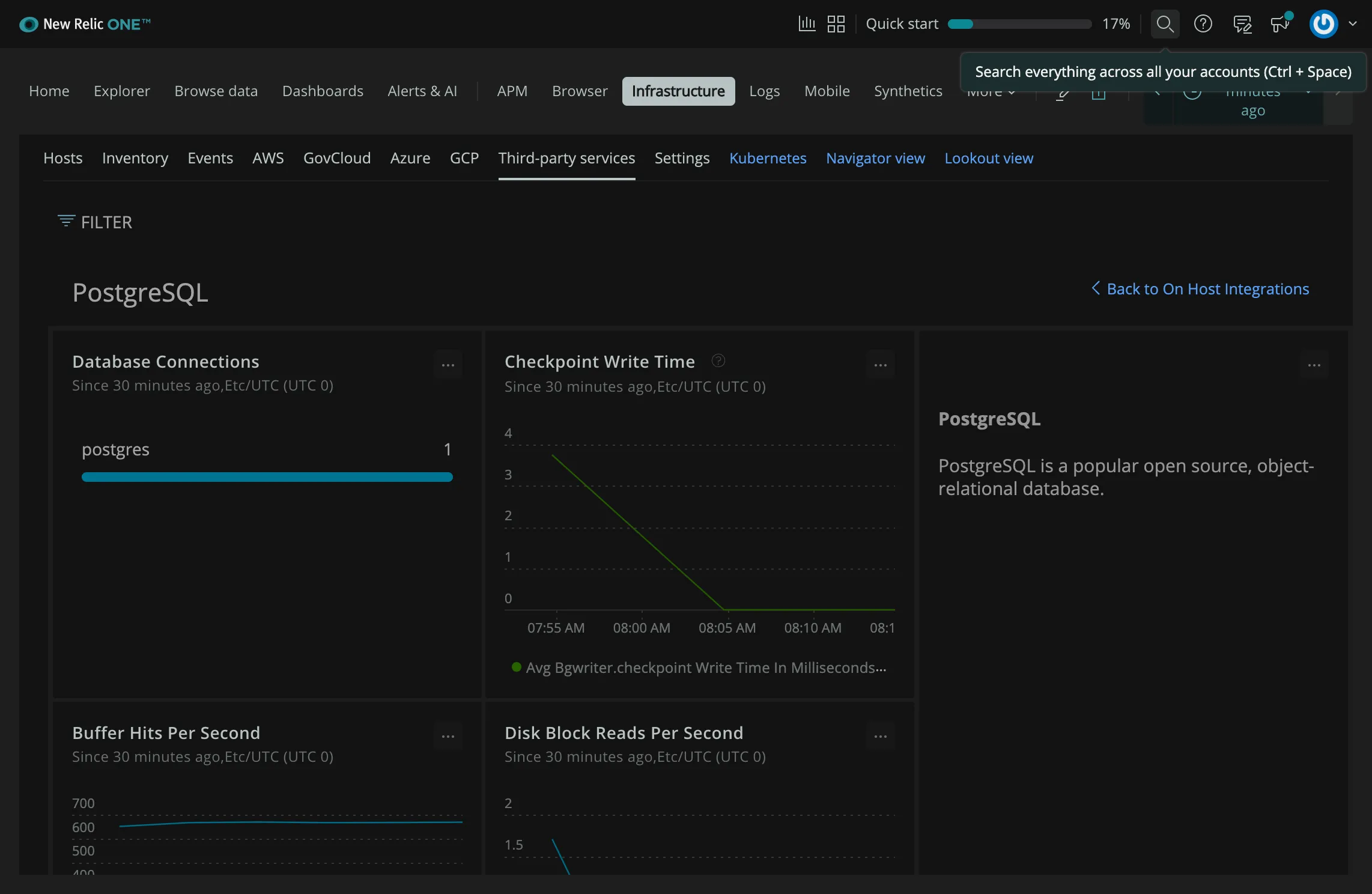 PostgreSQL key metrics monitoring